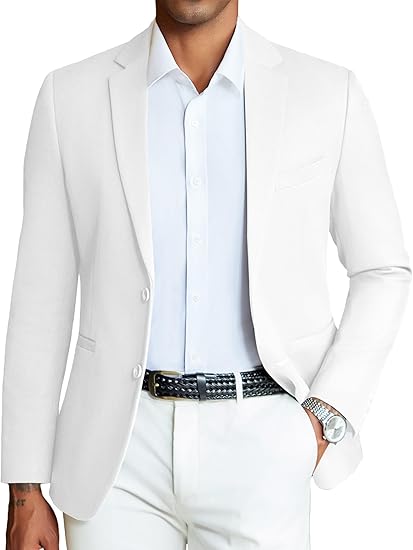 Men's casual suit jacket slim-fit sports jacket double-button knitted texture suit jacket