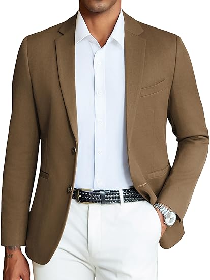 Men's casual suit jacket slim-fit sports jacket double-button knitted texture suit jacket
