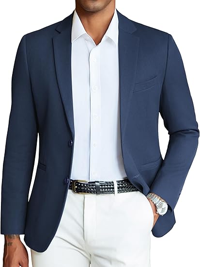 Men's casual suit jacket slim-fit sports jacket double-button knitted texture suit jacket