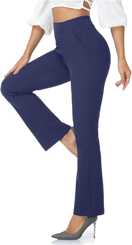 Women's high-waisted business pants in small size / regular size / high boot style set with yoga, work and casual pants pockets