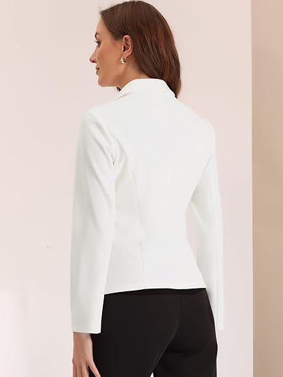 Women's office-style stretchable collar long-sleeved blazer for jackets