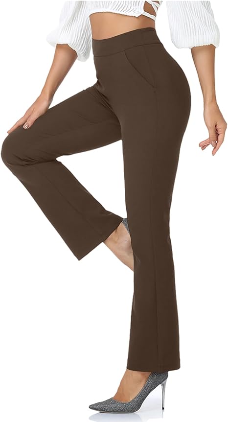 Women's high-waisted business pants in small size / regular size / high boot style set with yoga, work and casual pants pockets