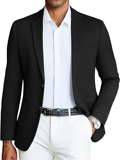 Men's casual suit jacket slim-fit sports jacket double-button knitted texture suit jacket
